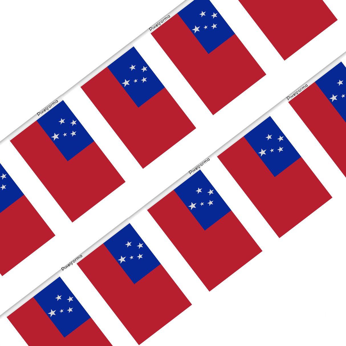 Samoa Flag Garland in several sizes