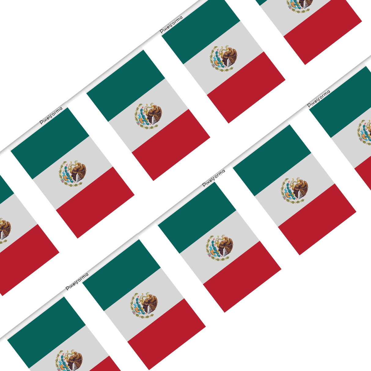 Mexico Flag Garland in several sizes