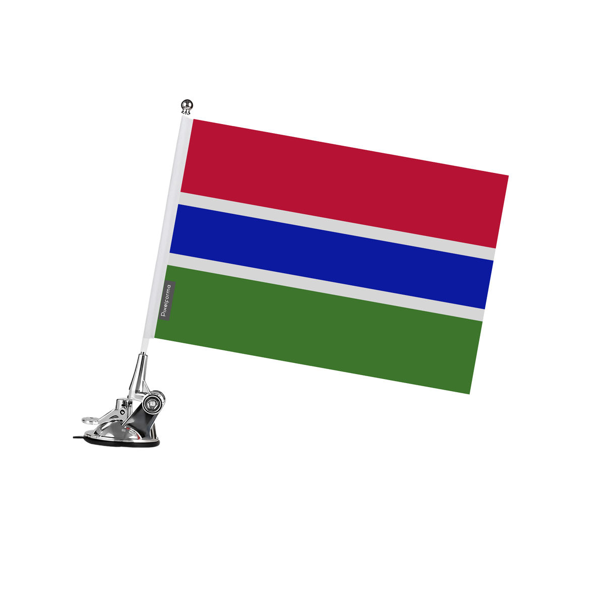 Poste de ventosa de poliéster con bandera de Gambia