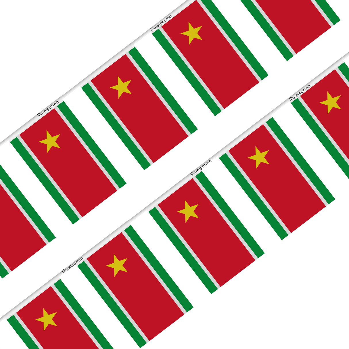 Polyester Guadeloupe Flag Garland