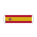 Spain Flag Scroll Banner 