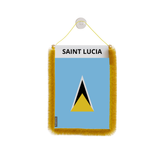 Saint Lucia Flag Car Pennant