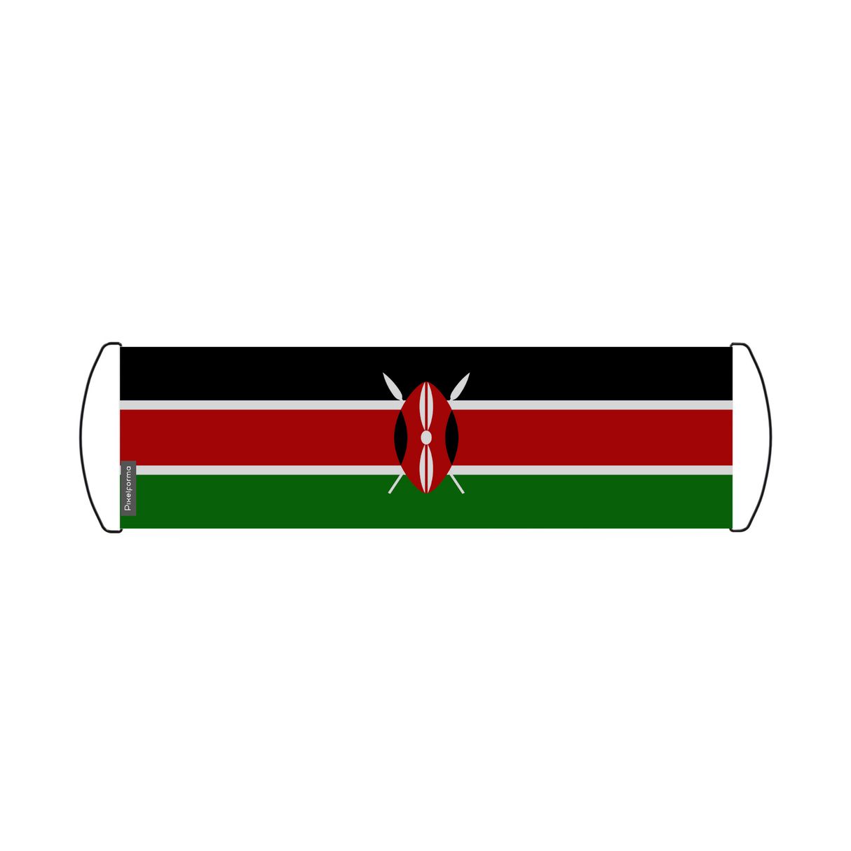 Kenya Flag Scroll Banner 