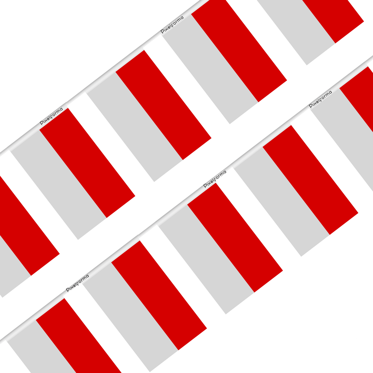 Indonesia Flag Garland in several sizes