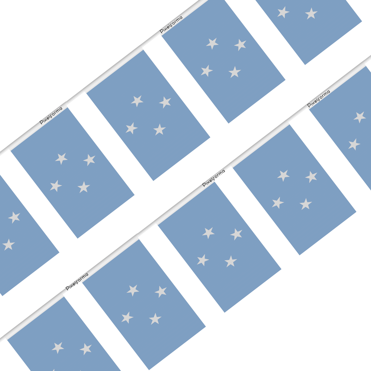 Federated States of Micronesia Flag Garland in Multiple Sizes