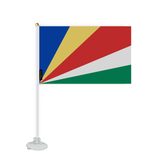 Mini Drapeau Ventouse Seychelles en Polyester