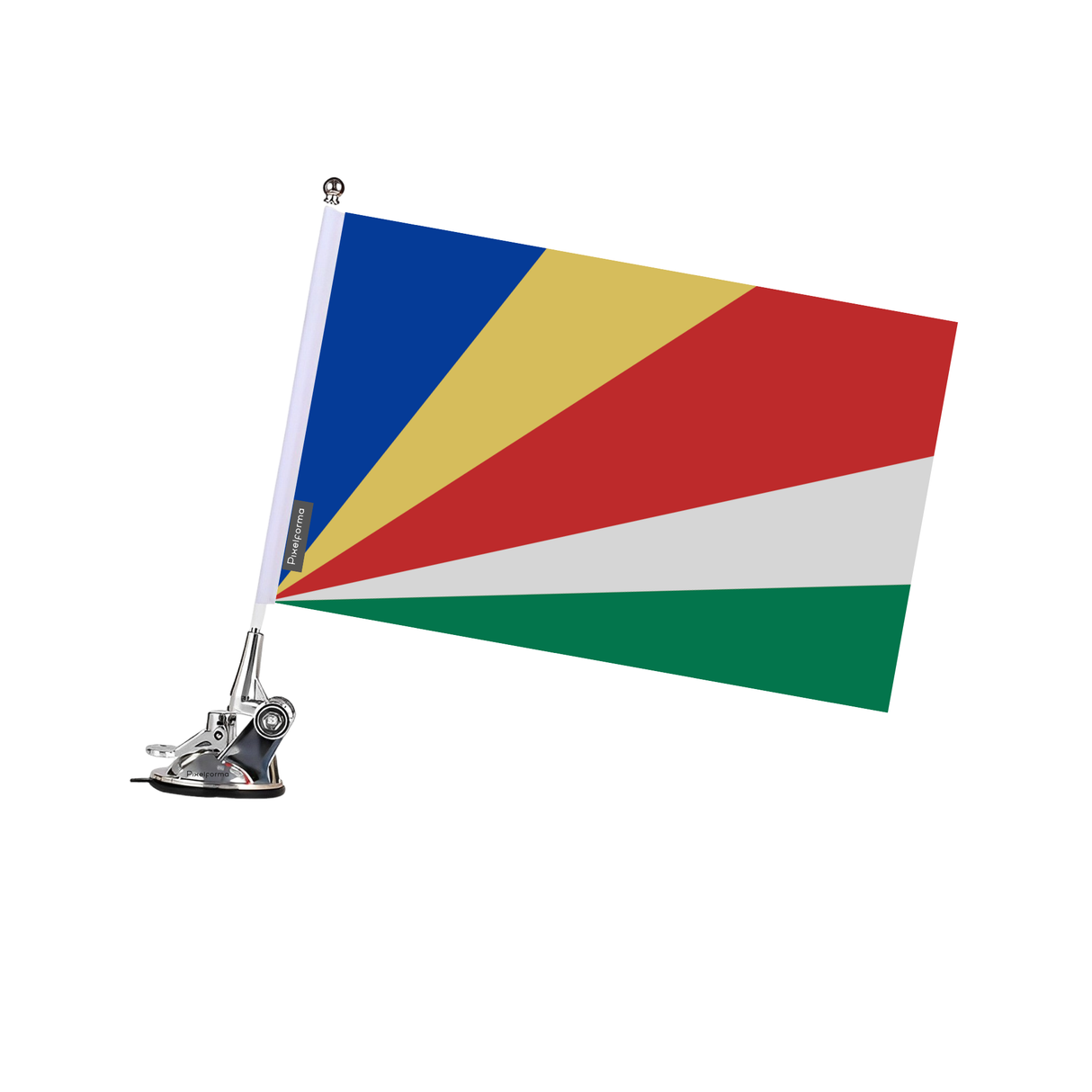 Poste con ventosa de bandera de Seychelles