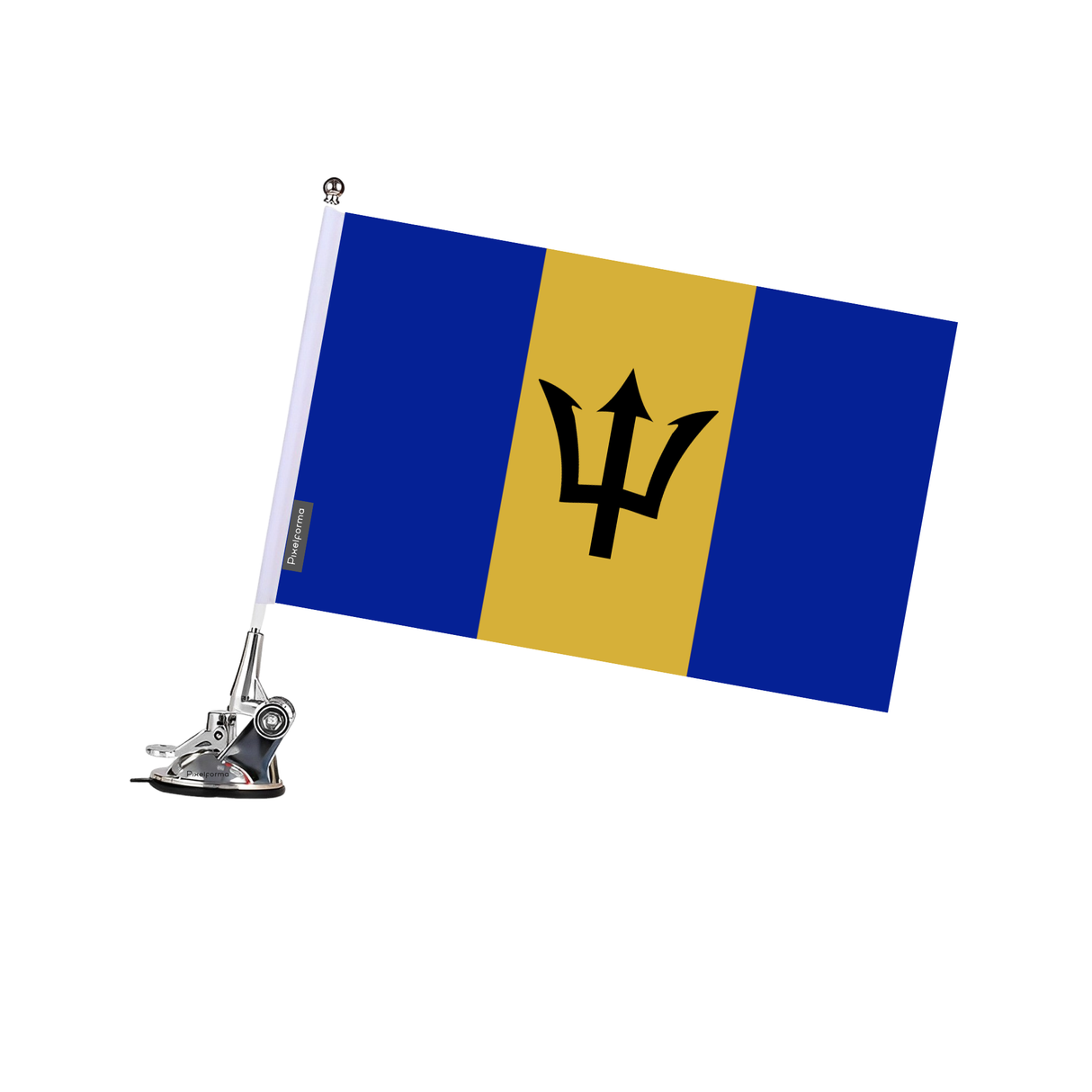 Poste de ventosa con bandera de Barbados