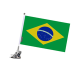 Poste de ventosa con bandera de Brasil