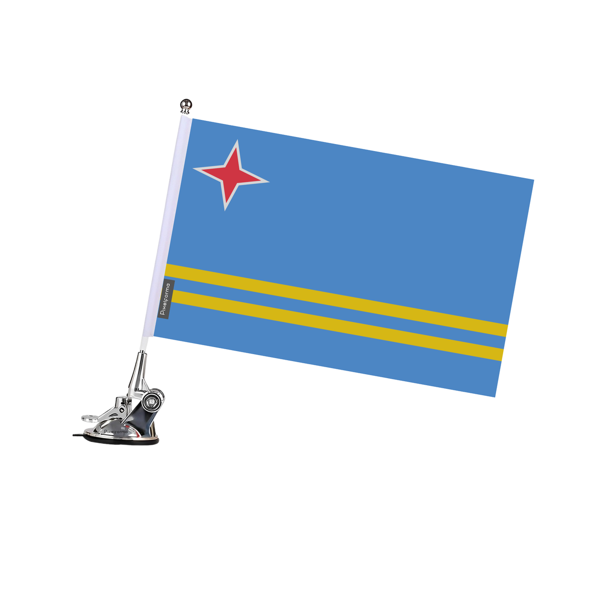 Mât à Ventouse Drapeau d'Aruba