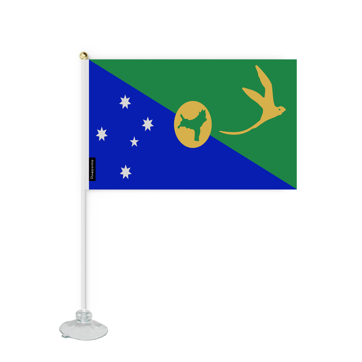 Mini Suction Cup Flag Christmas Island Flag