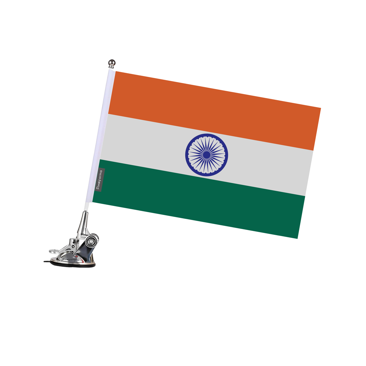 Official Indian Flag Suction Cup Pole