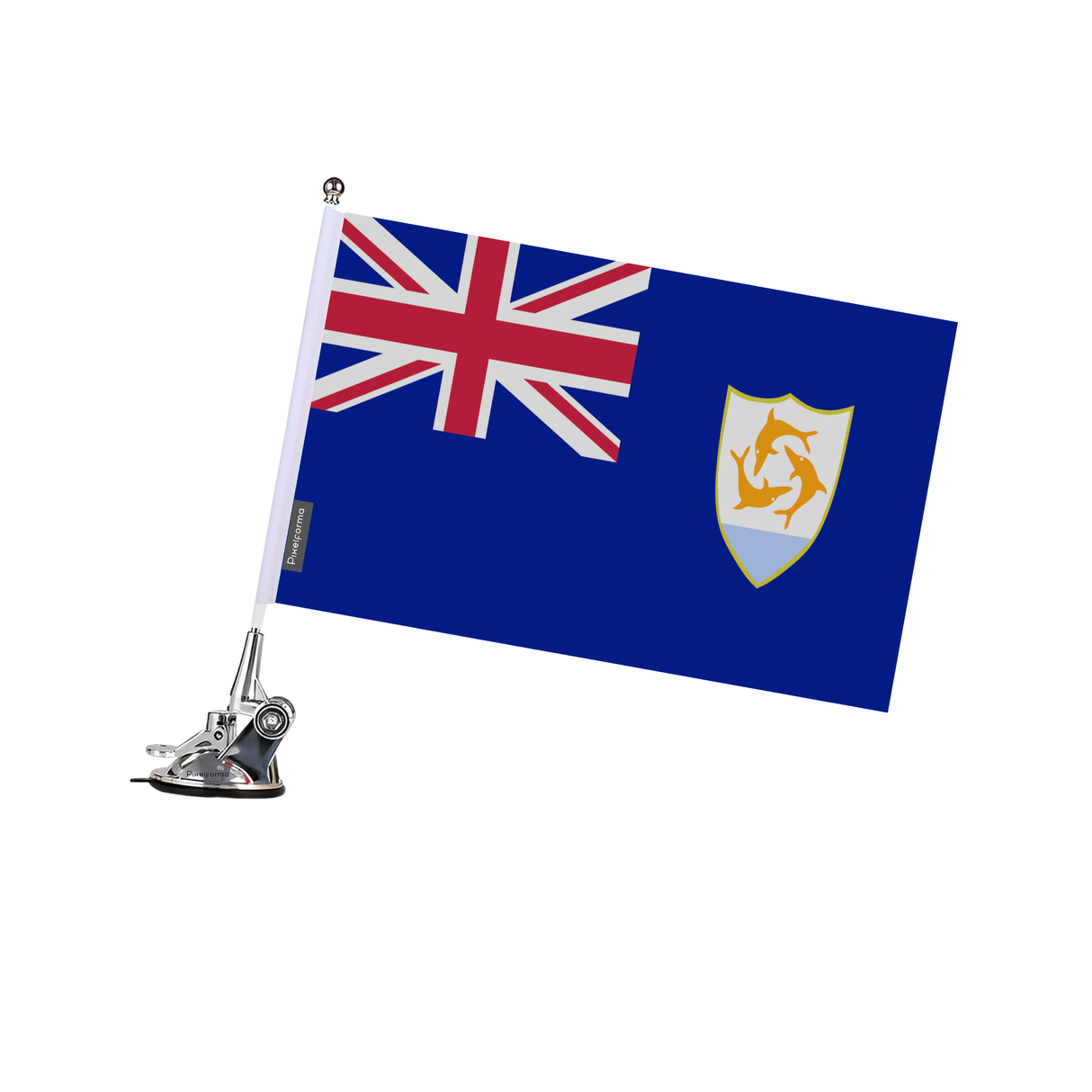 Anguilla Flag Suction Cup Pole