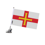 Poste de ventosa con bandera de Guernsey