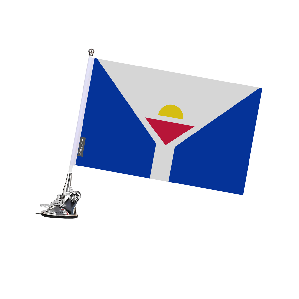 Mât à Ventouse Drapeau de Saint-Martin (Antilles françaises)