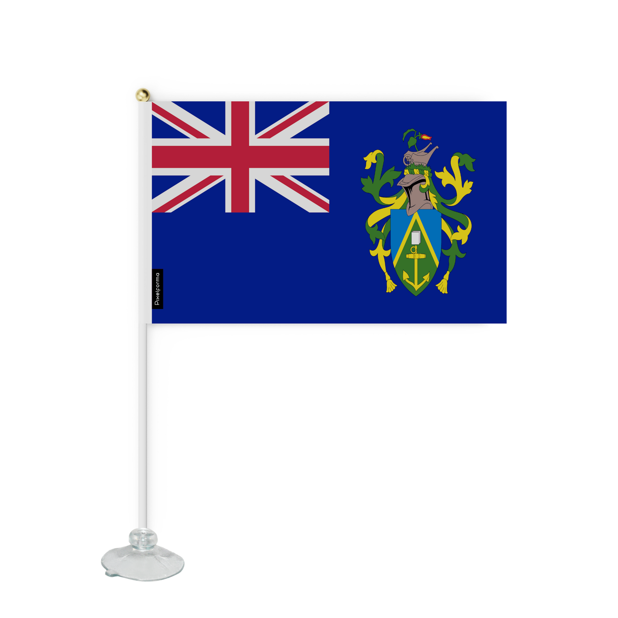 Mini Drapeau Ventouse îles Pitcairn en Polyester