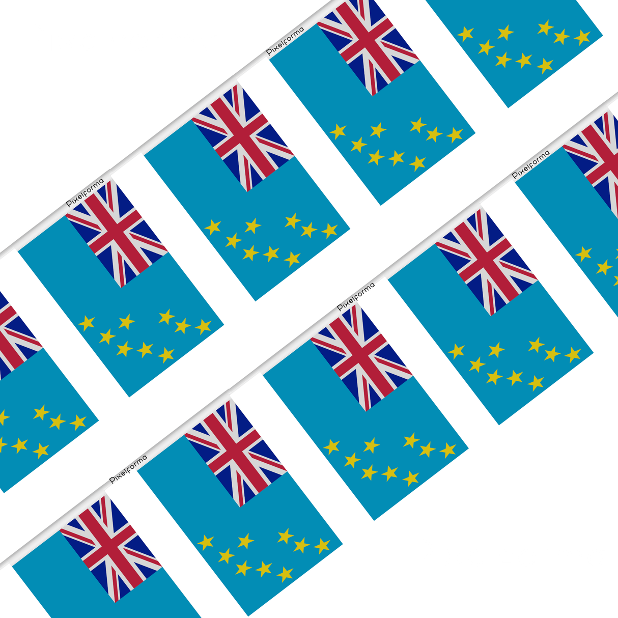 Guirlande Drapeau Tuvalu en Polyester