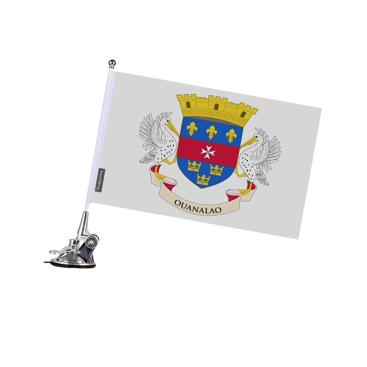 Mât à Ventouse Drapeau de Saint-Barthélemy