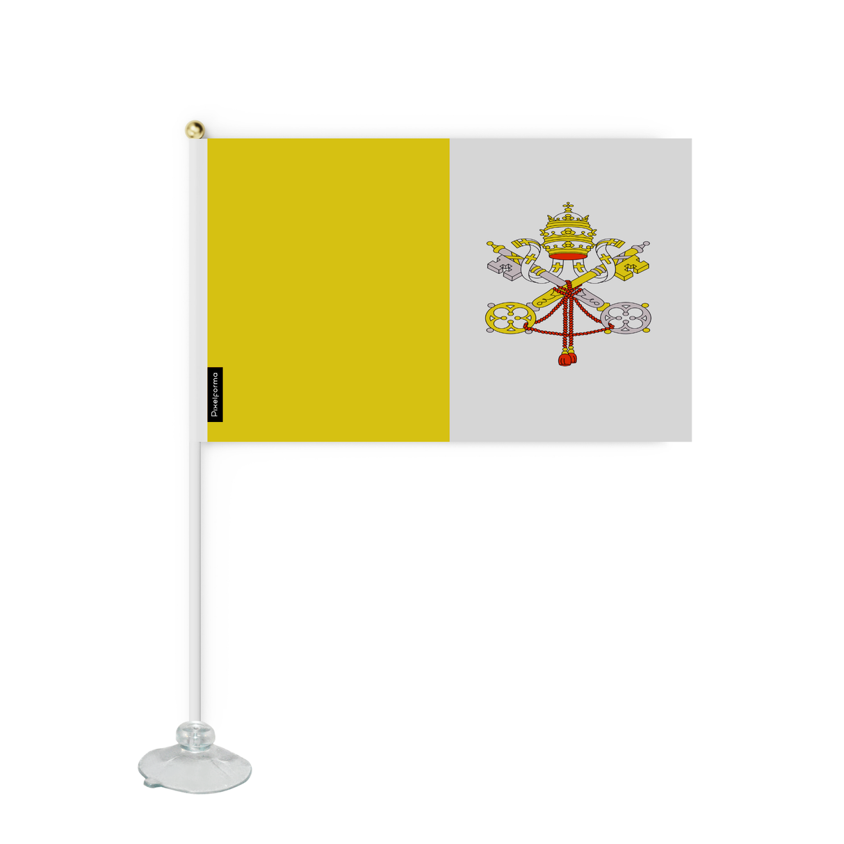 Mini suction cup flag Vatican flag