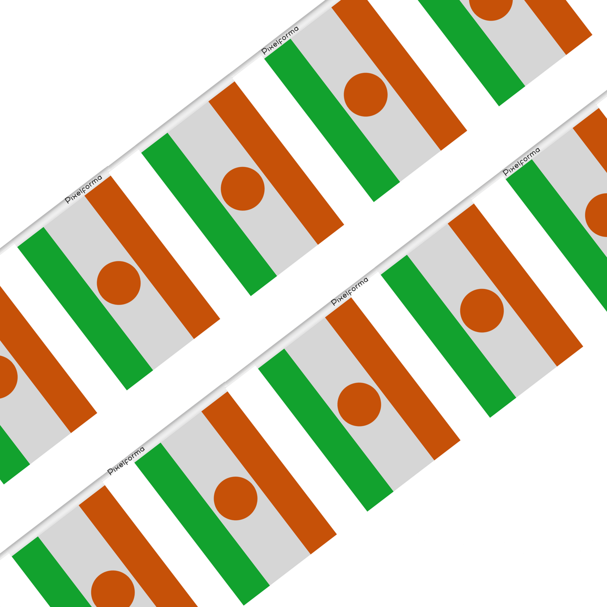 Niger Flag Garland in several sizes