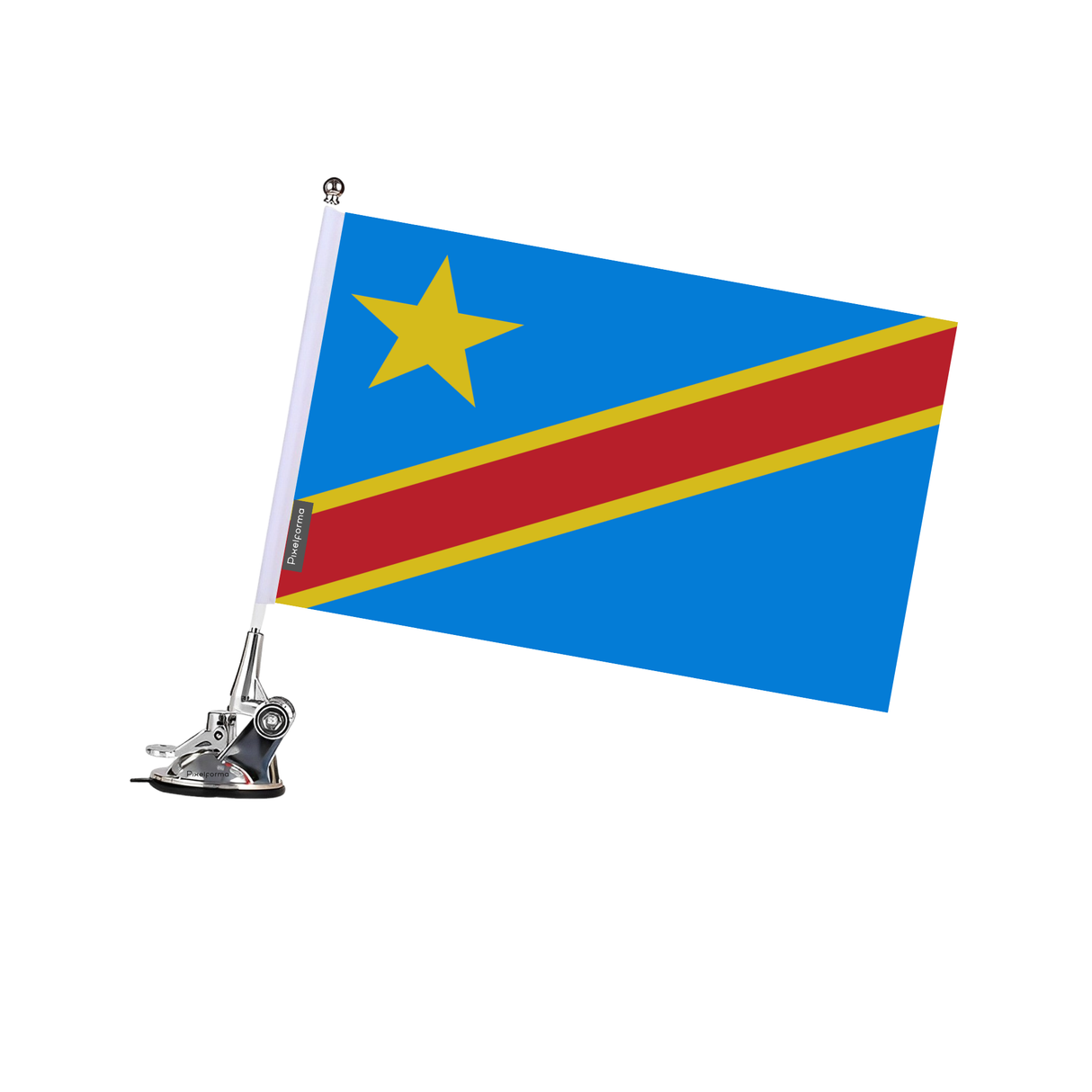 Suction Cup Flag of the Democratic Republic of Congo