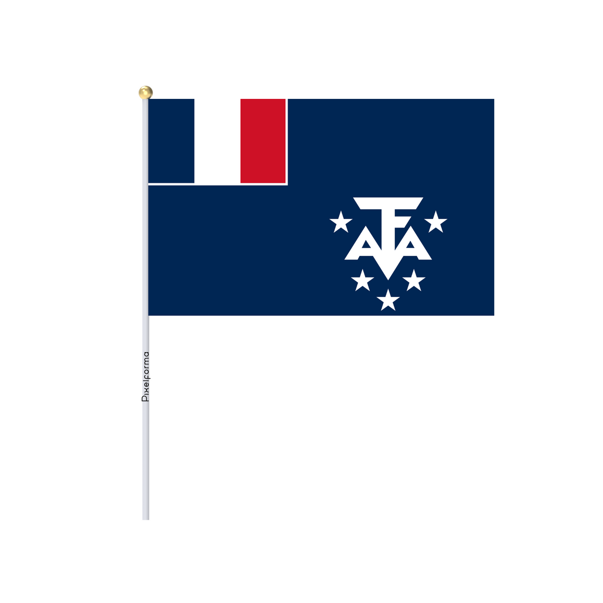 Mini Drapeau de l'Antarctique française officiel en plusieurs tailles