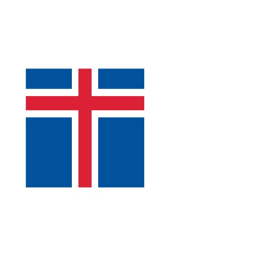 Fanion Table Drapeau Islande en Polyester