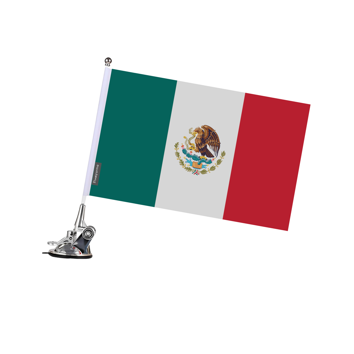 Poste de ventosa con bandera de México