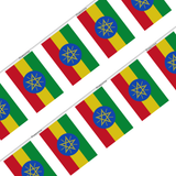 Ethiopia Flag Garland in Multiple Sizes