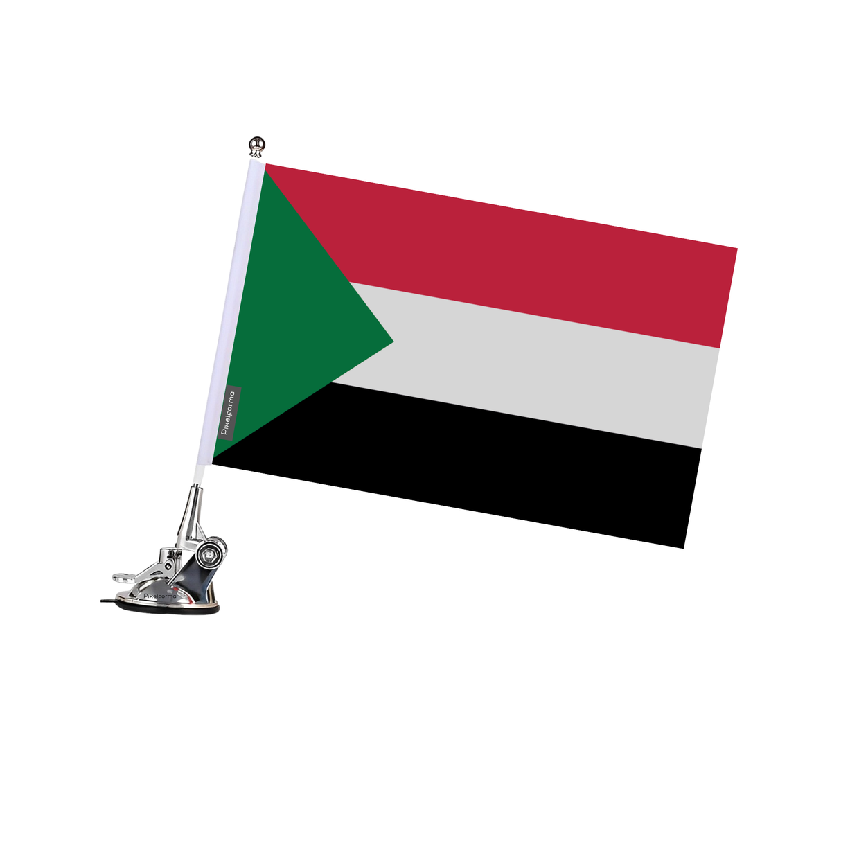 Sudan Flag Suction Cup Pole