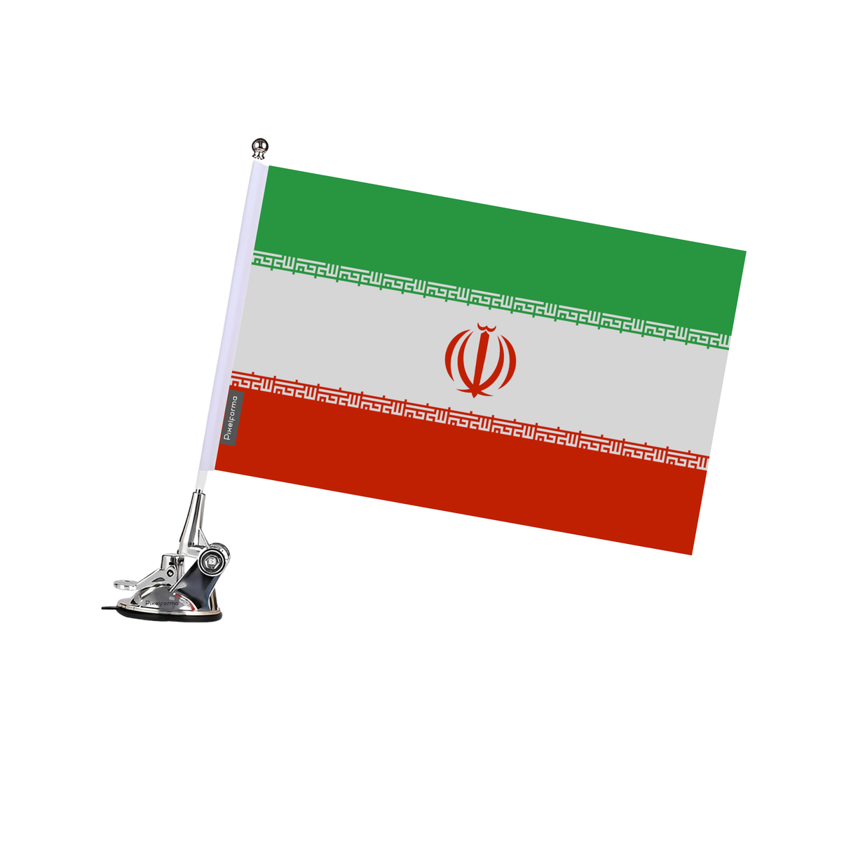 Poste de ventosa con bandera de Irán