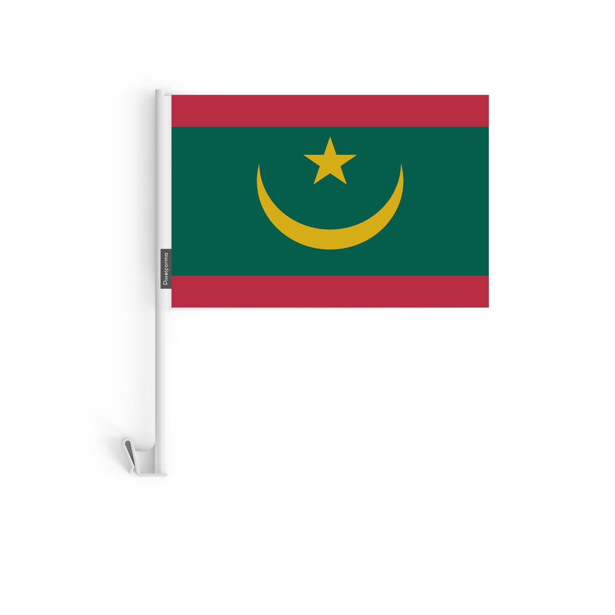 Drapeau voiture de la Mauritanie en polyester