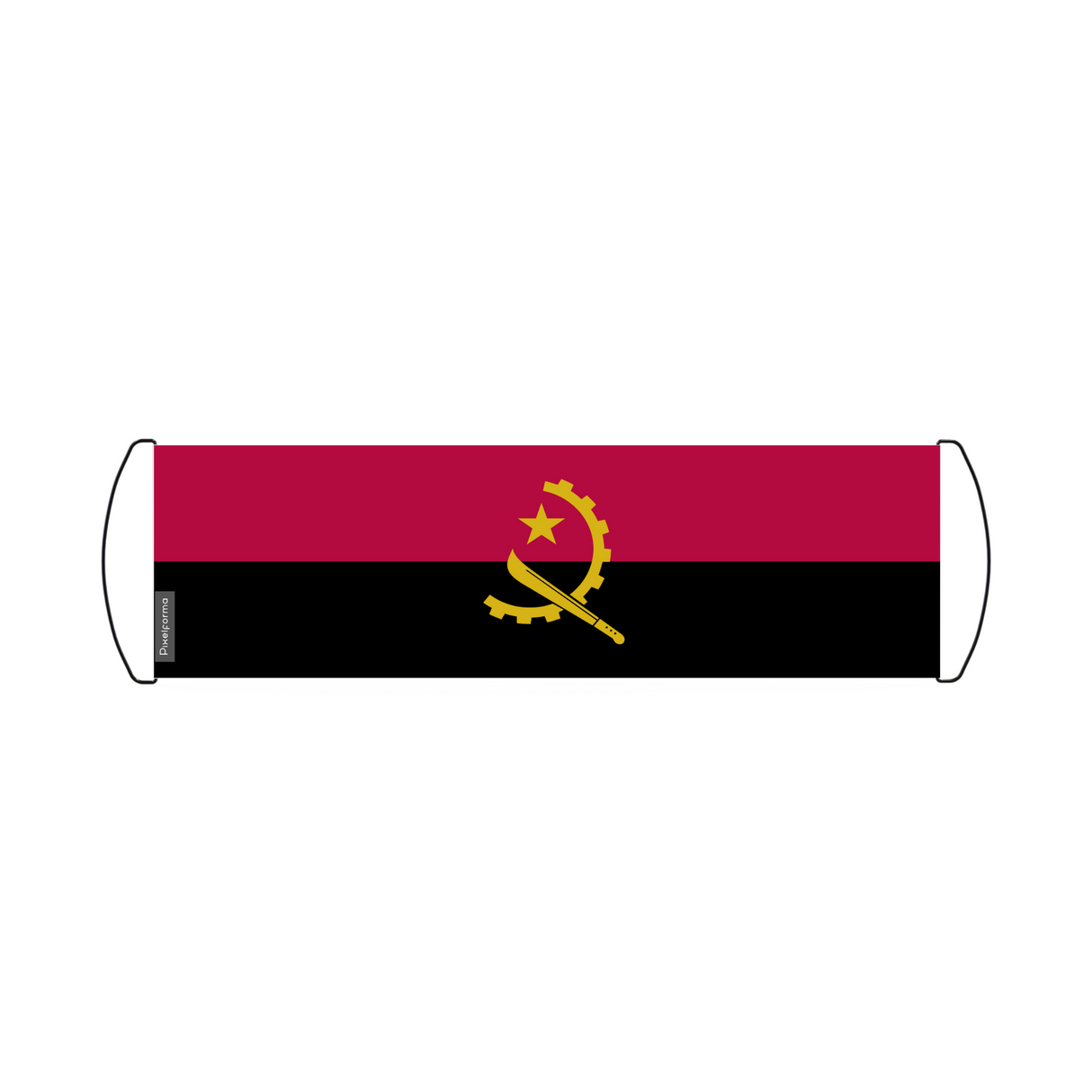 Angola flag scroll banner 