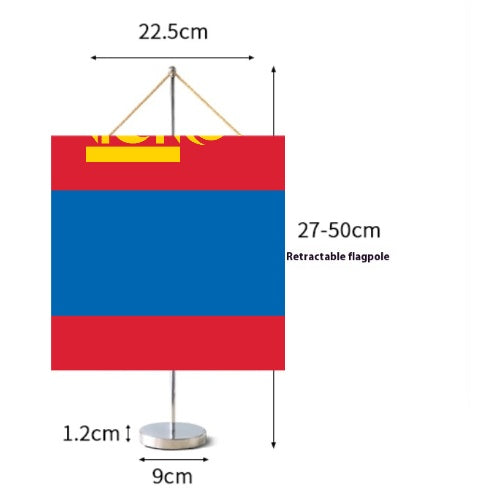 Fanion Table Drapeau Mongolie en Polyester