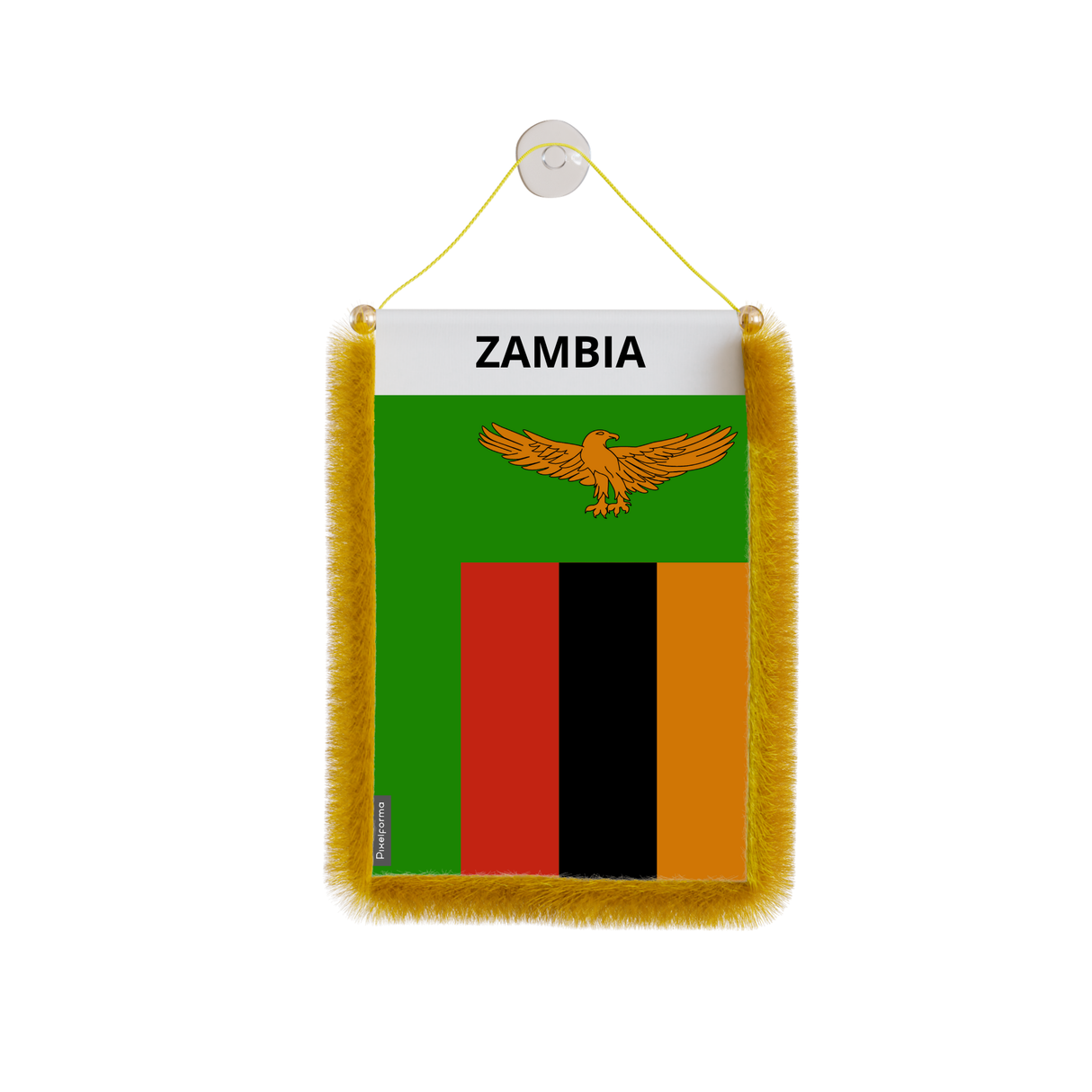 Zambia Flag Car Pennant