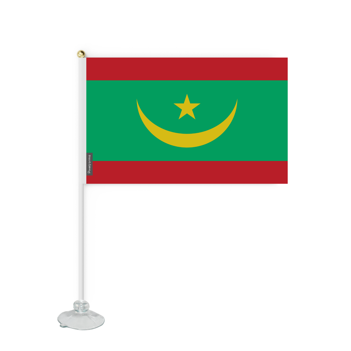 Mini flag suction cup Flag of Mauritania