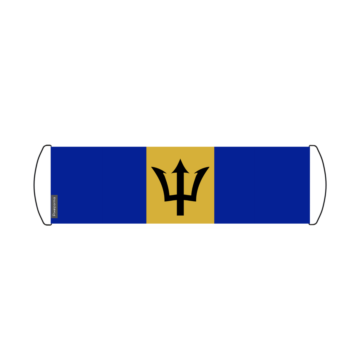 Barbados Flag Scroll Banner 