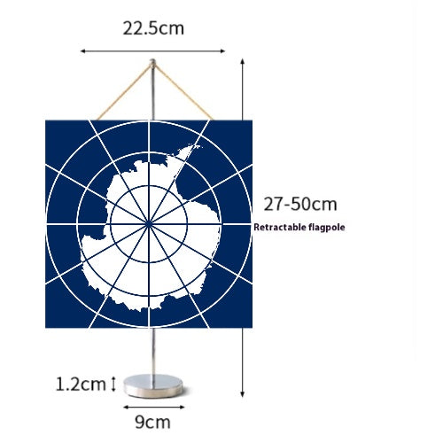 Fanion Table Drapeau de l'Antarctique en Polyester