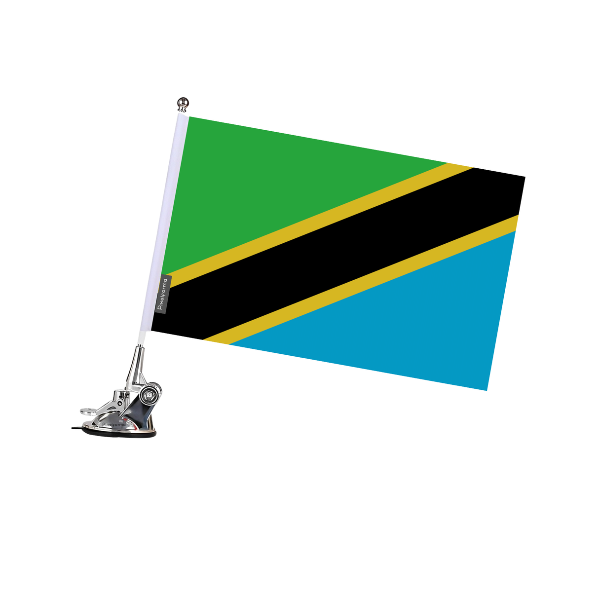 Tanzania Flag Suction Cup Pole