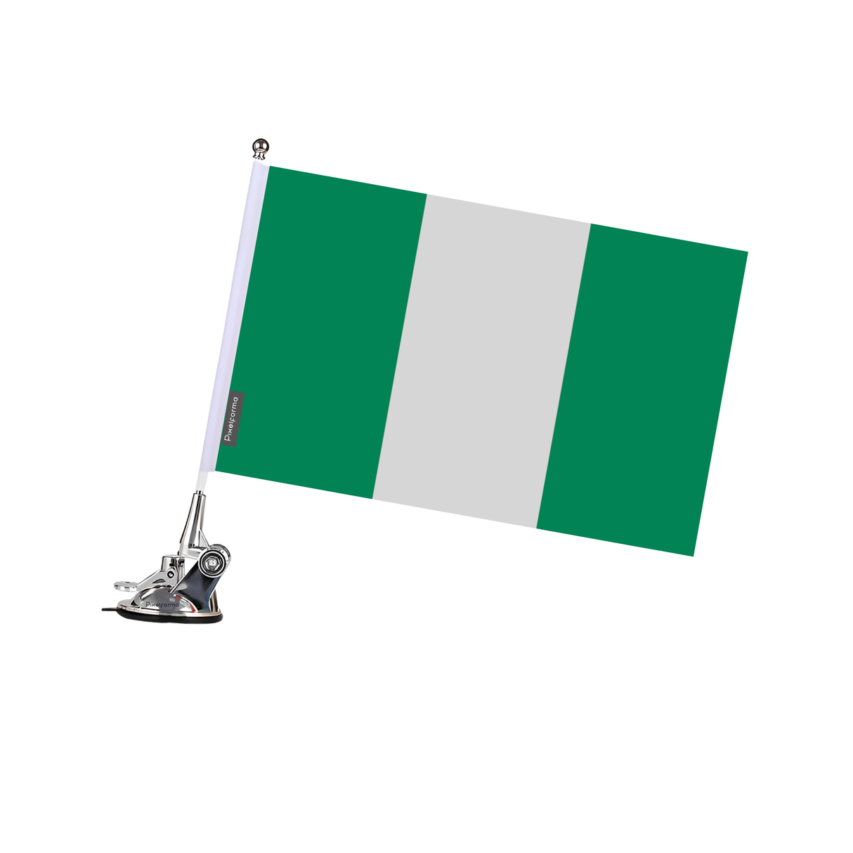 Poste de ventosa con bandera de Nigeria