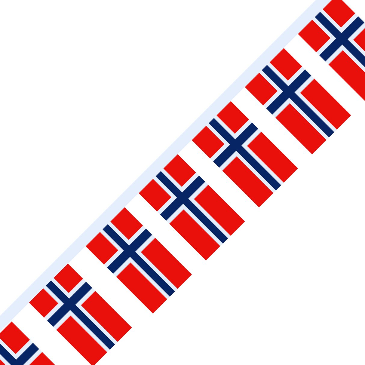 Svalbard and Jan Mayen Flag Garland in several sizes