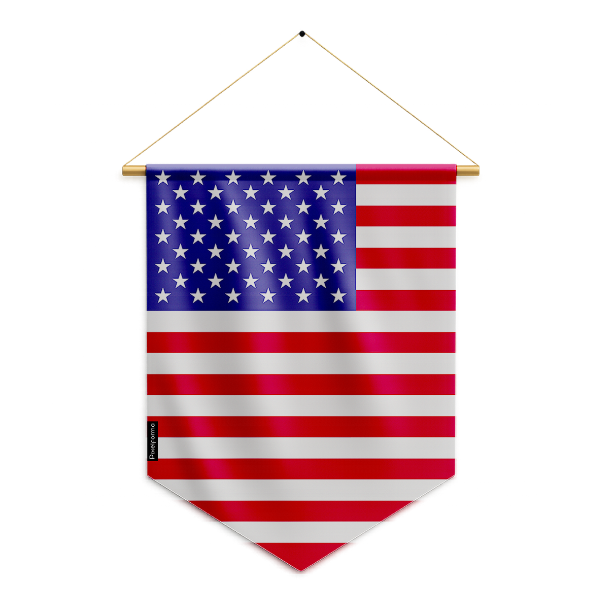 Banderín bandera de Estados Unidos para colgar en poliéster