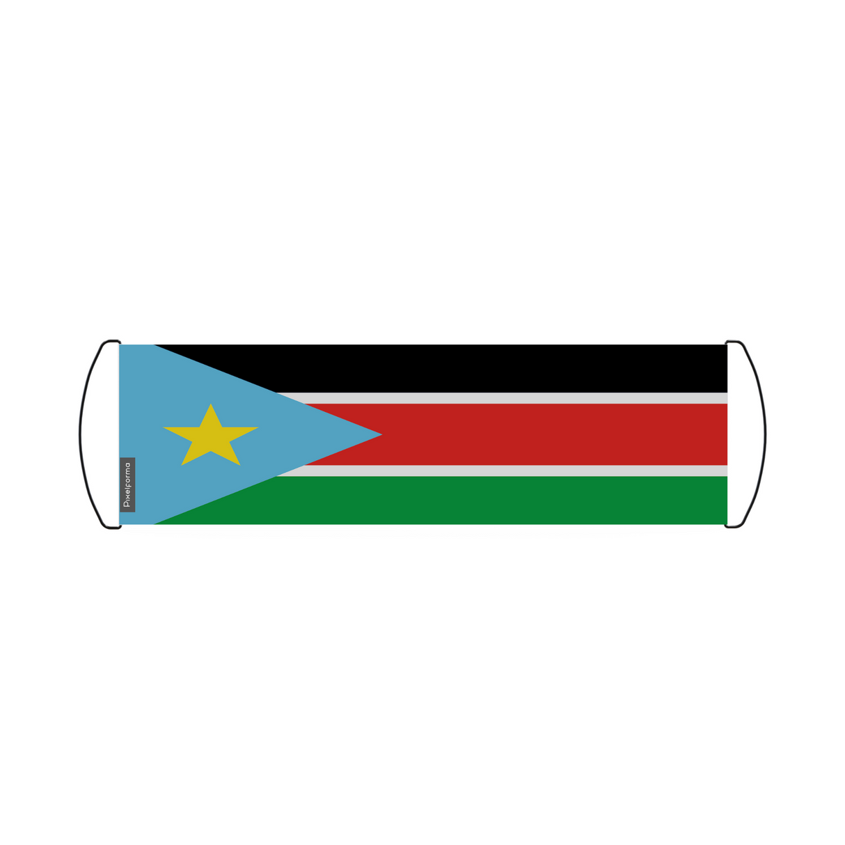 Official South Sudan Flag Scroll Banner