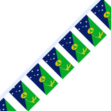 Official Christmas Island Flag Garland in Multiple Sizes