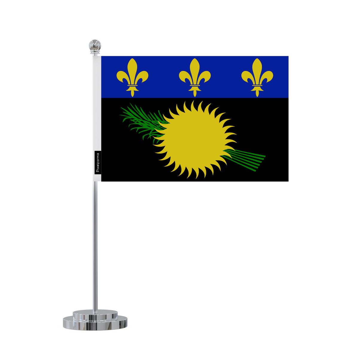 Guadeloupe desk flag 