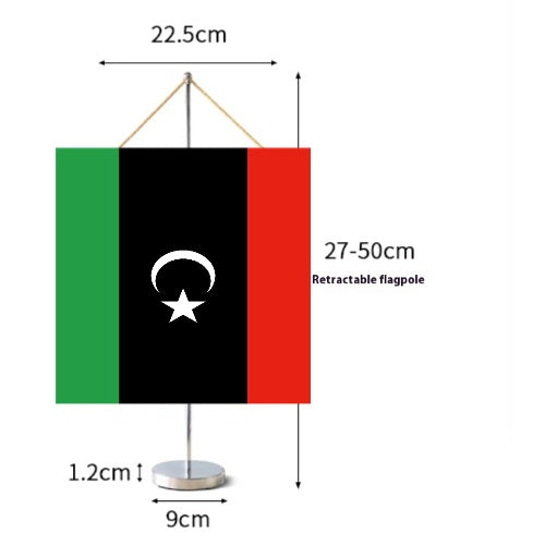 Fanion Table Drapeau Libye en Polyester