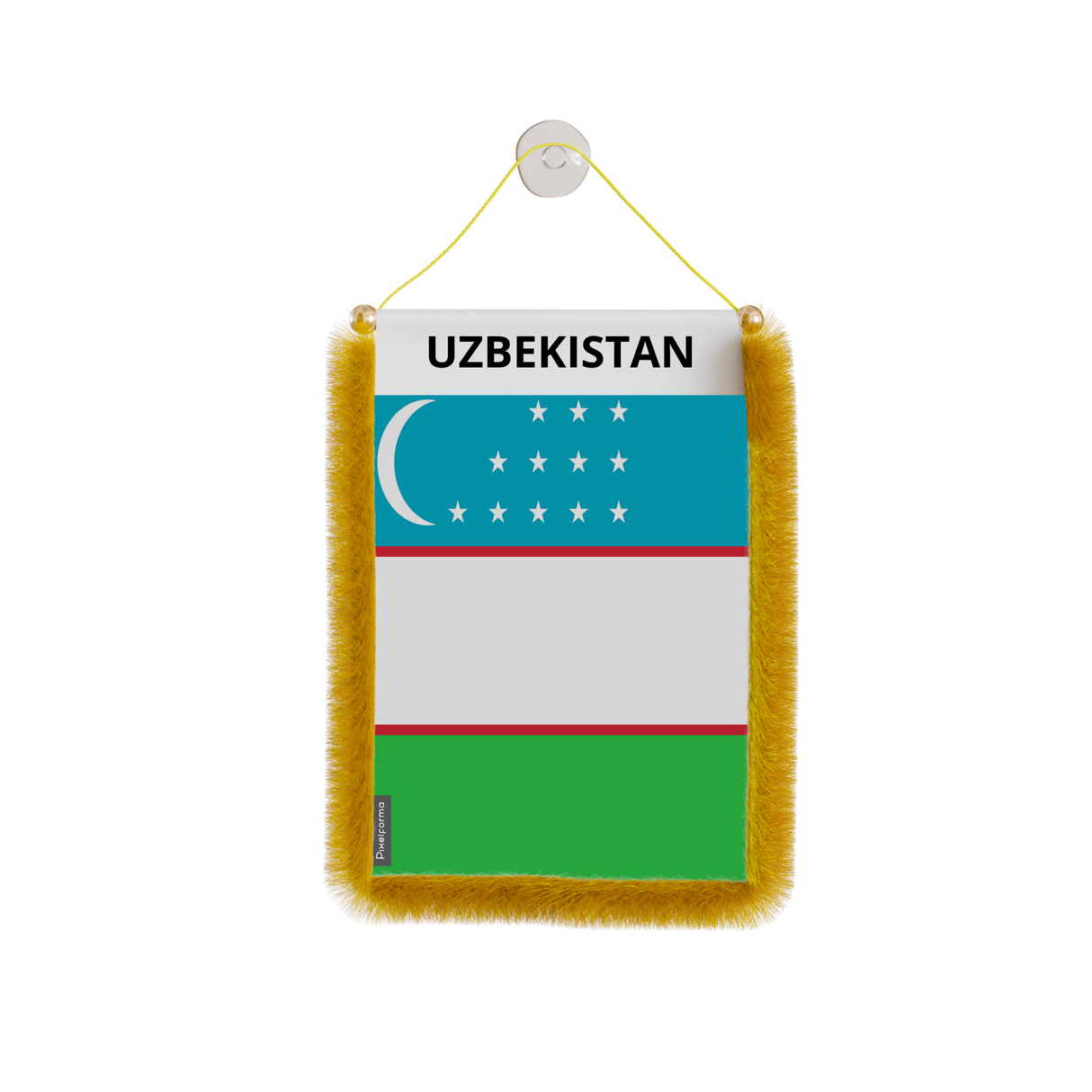 Uzbekistan Flag Car Pennant