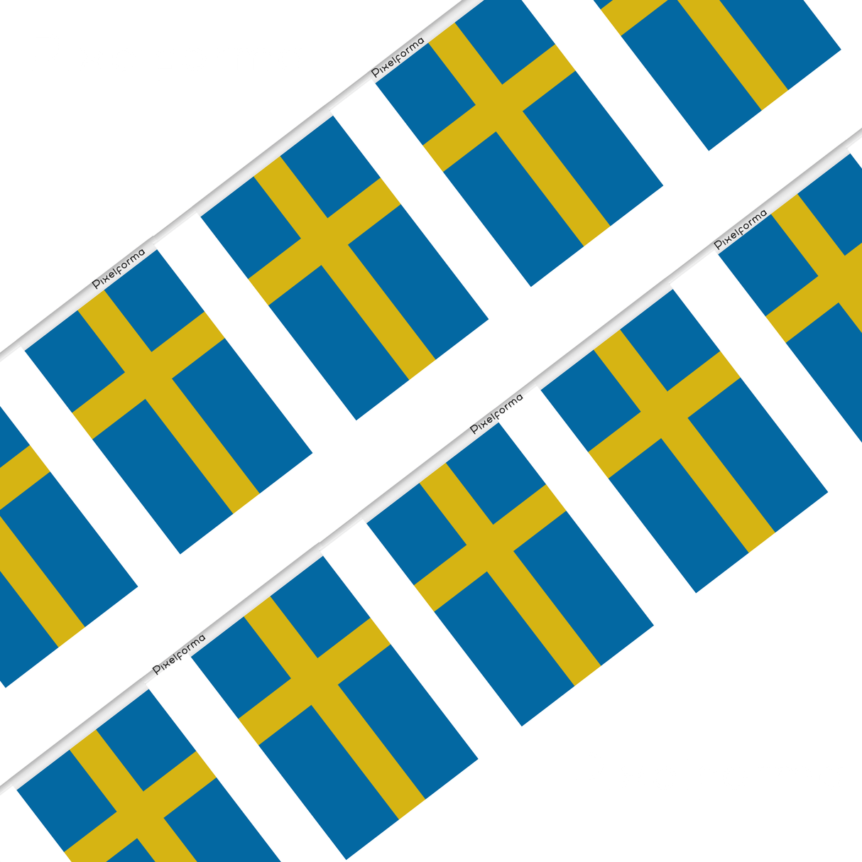 Sweden Flag Garland in several sizes