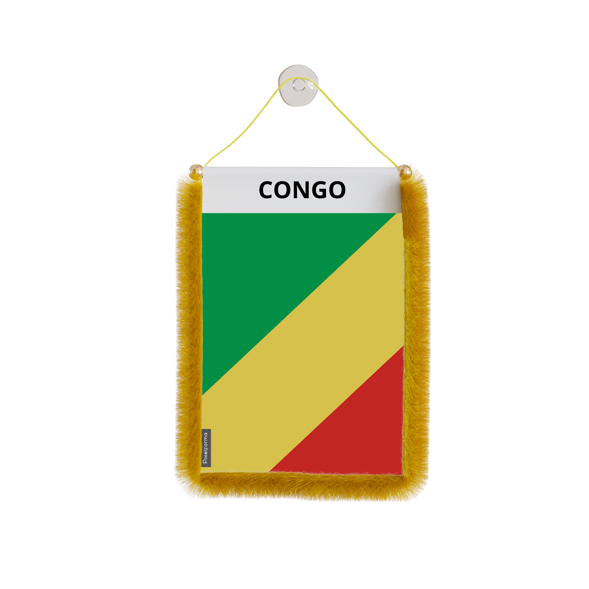 Car Pennant Flag Republic of Congo