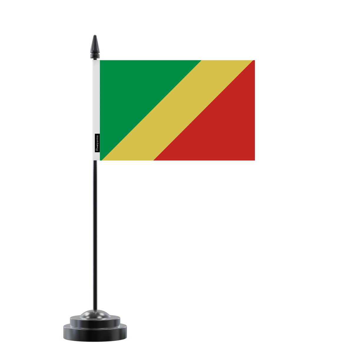 Bandera de mesa de la República del Congo 